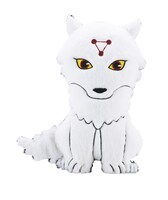 玉犬のリバーシブルクッション。