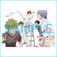 楽天ブックスの特典「A3布ポスター＆缶バッジ5個セット」のサンプル画像。(c)BNEI PROJECT SideM