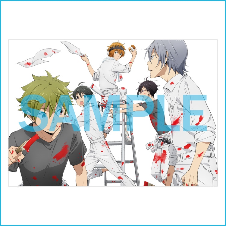 楽天ブックスの特典「A3布ポスター＆缶バッジ5個セット」のサンプル画像。(c)BNEI PROJECT SideM