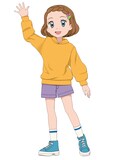 ゆか（CV：谷口夢奈）。明るく活発な小学生の女の子。ぷにぷにしたものが大好き。あいるんと一緒に住んでいる。 (c) ＴＯＭＹ／ぷにるんずぷにじぇくと・テレビ大阪