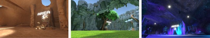 「東京ゲームショウ VR 2022」の出展社・協賛社スペース。