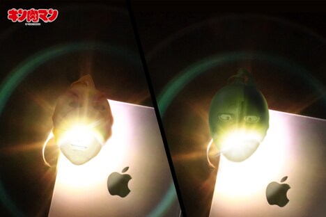 「スマホでフェイス・フラッシュ」の使用イメージ。