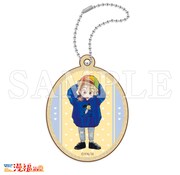 購入特典としてもらえる「ミニウッドキーホルダー」の「隣のDOUBLE」Aバージョン。 (c)なかじ有紀／白泉社