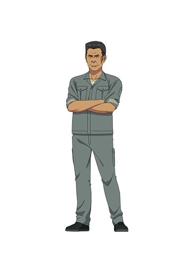 鈴ノ音巌鐵（CV：伊丸岡篤）。雑賀忍者頭首。昔ながらのプライドを 持つ忍具職人。涼子の父親。(c)DMM・TROYCA／忍の一時製作委員会