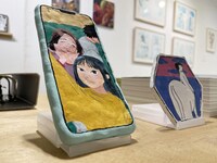 「ゆうとぴあグラス展」の物販より。