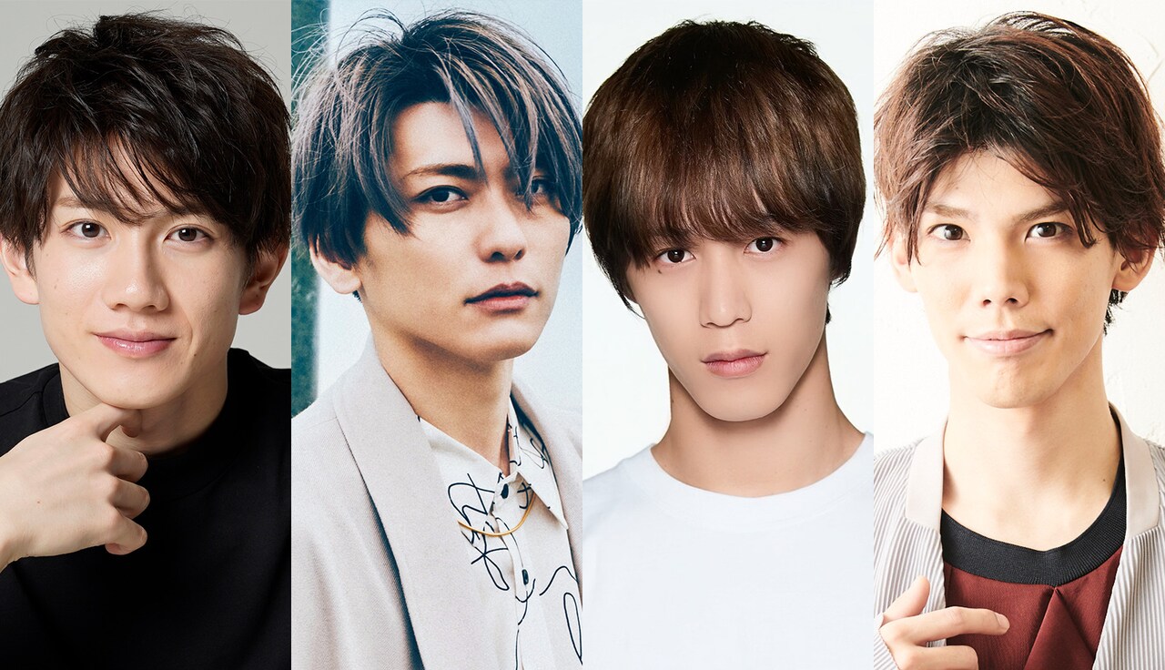 ミュージカル「チェーザレ 破壊の創造者」のキャスト。左から赤澤遼太郎、鍵本輝、本田礼生、健人。