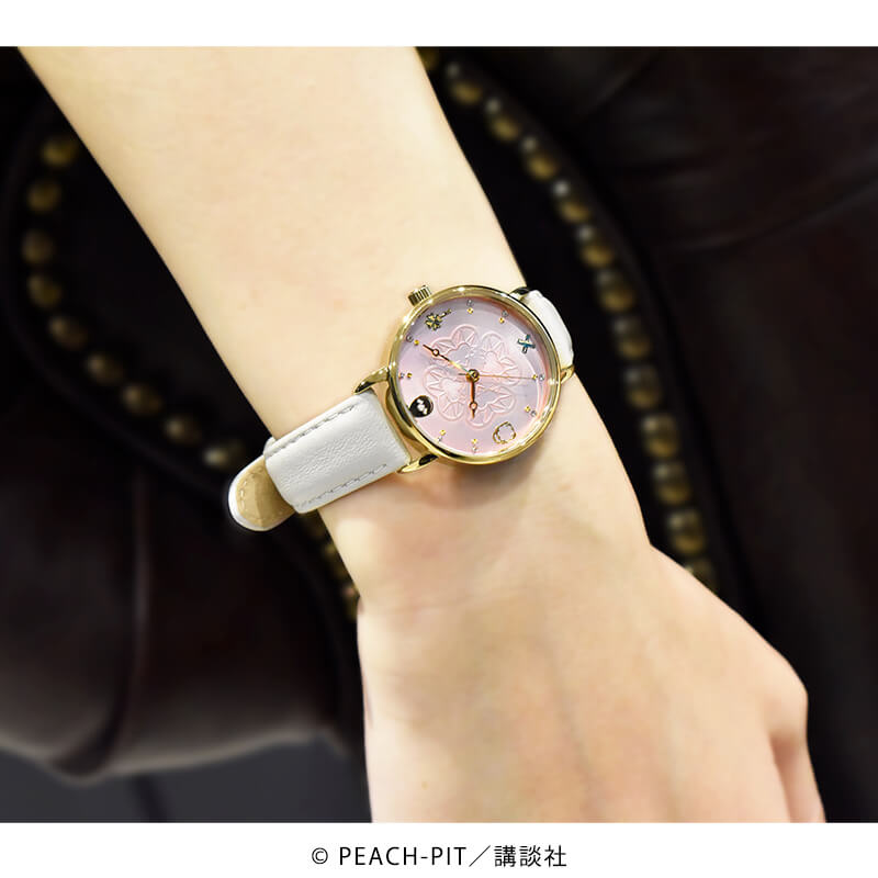 「しゅごキャラ！」モデルの腕時計の着用例。