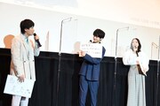 劇場アニメ「夏へのトンネル、さよならの出口」の初日舞台挨拶より。