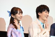 劇場アニメ「夏へのトンネル、さよならの出口」の初日舞台挨拶より。