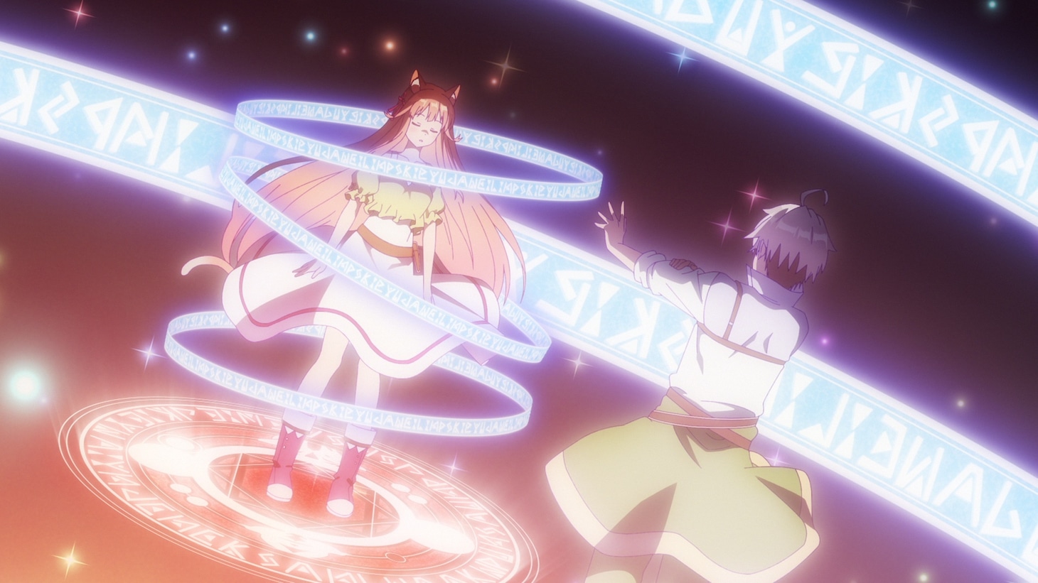 TVアニメ「勇者パーティーを追放されたビーストテイマー、最強種の猫耳少女と出会う」第1話の場面カット。 (c)深山鈴・茂村モト/「ビーストテイマー」製作委員会