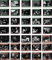 ガムの包み紙のデザイン一覧（全35種）。 (c)吾峠呼世晴／集英社・アニプレックス・ufotable