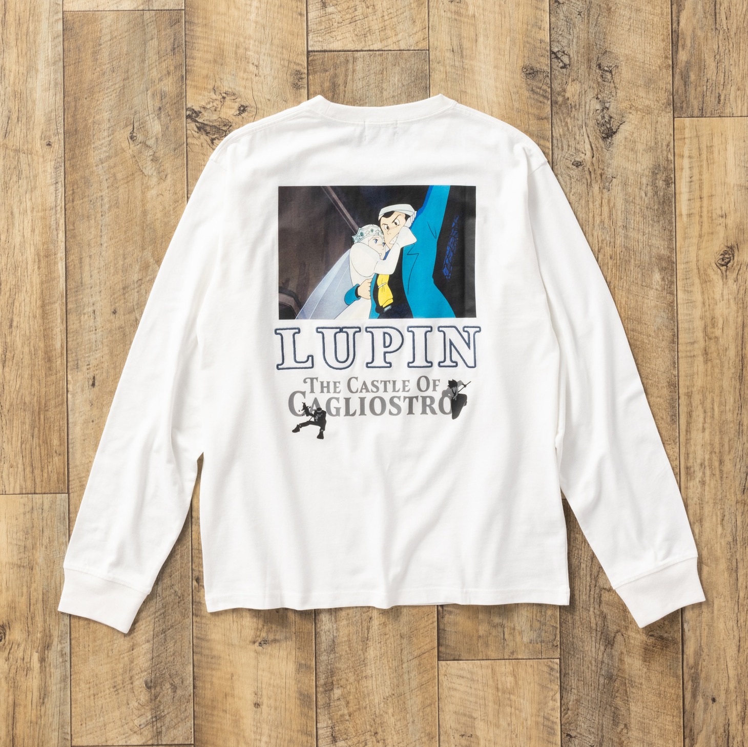 「カリオストロの城 長袖Tシャツ ルパン＆クラリス オフホワイト」