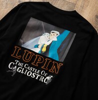「カリオストロの城 長袖Tシャツ ルパン＆クラリス ブラック」