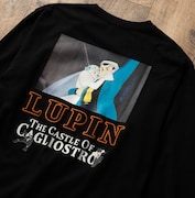 「カリオストロの城 長袖Tシャツ ルパン&クラリス ブラック」