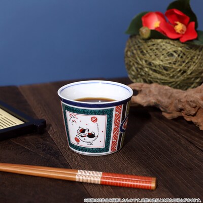 「ニャンコ先生九谷焼そば猪口」より、「木瓜」。