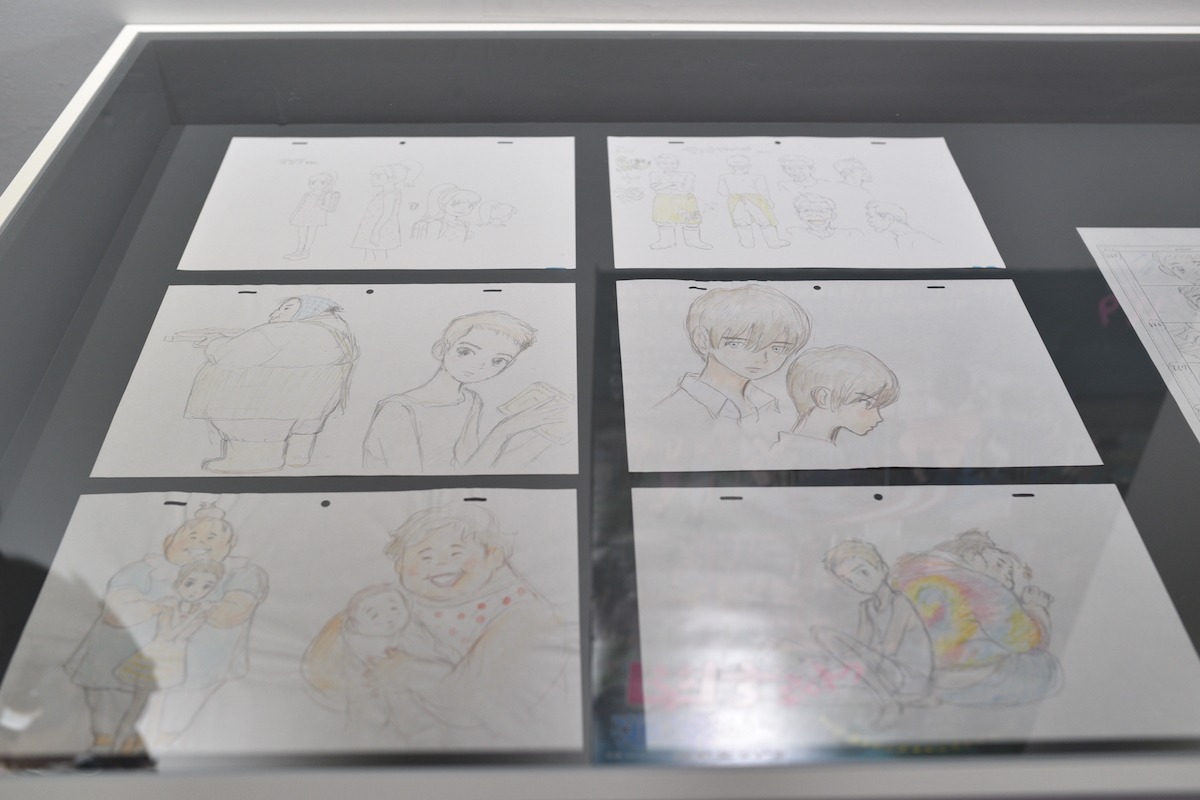 「漁港の肉子ちゃん」の展示スペース。