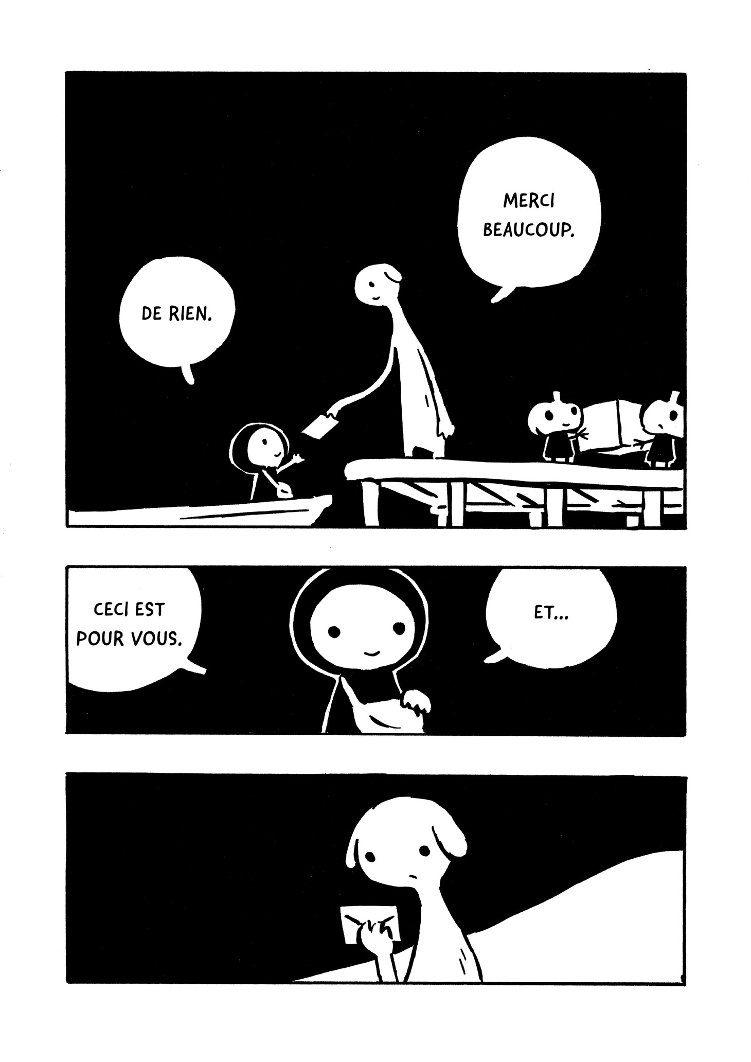 「すべてがちょっとずつ優しい世界 完全版」フランス語版より。