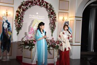 「誕生50周年記念 ベルサイユのばら展ーベルばらは永遠にー」のオープニングセレモニーより。