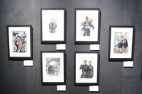 「ドロヘドロ原画展FINAL ～林田球の世界～」の様子。