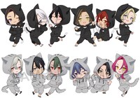 「VAZZROCK THE ANIMATION」のBlu-ray発売にあたり、特典用に津⽥コヨリが描き下ろしたちびキャラ。