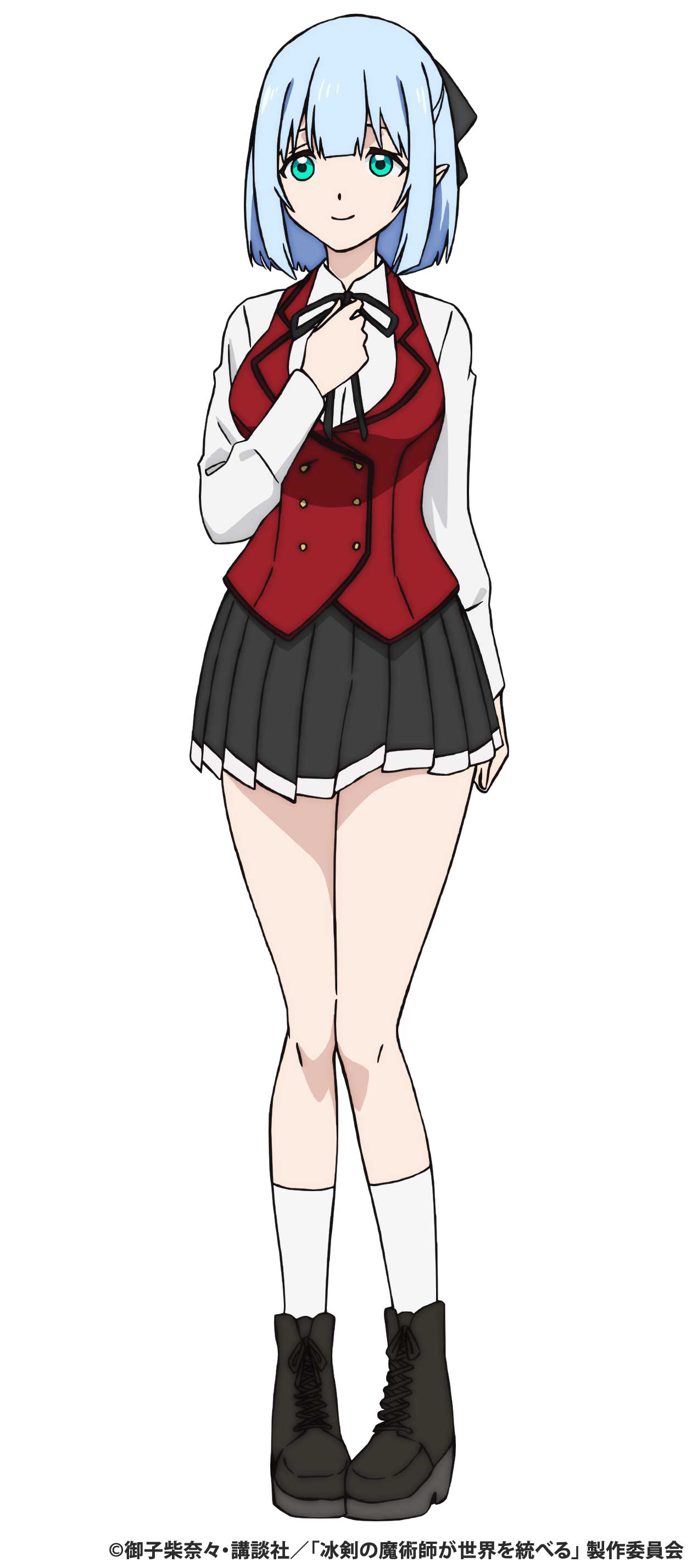 エリサ＝グリフィス（CV：春村奈々）。レイやアメリアと同じクラスになった小柄なハーフエルフの少女。気弱な性格で影が薄く、最初はレイですら存在に気がつかなかったほど。普段はハーフエルフの特徴である青い髪と長い耳をフードで隠している。生粋の魔術オタクであり、その知識量と腕前は学園内でも飛び抜けている。