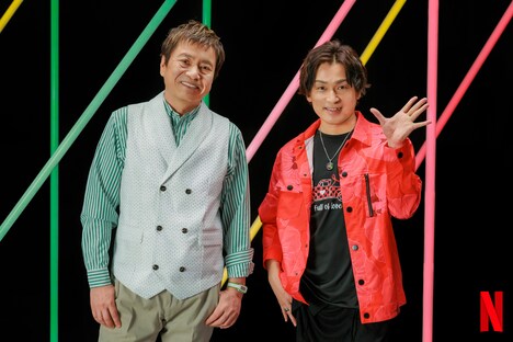 「TIGER & BUNNY 2」より、平田広明（左）、森田成一（右）。(c)BNP/T&B2 PARTNERS