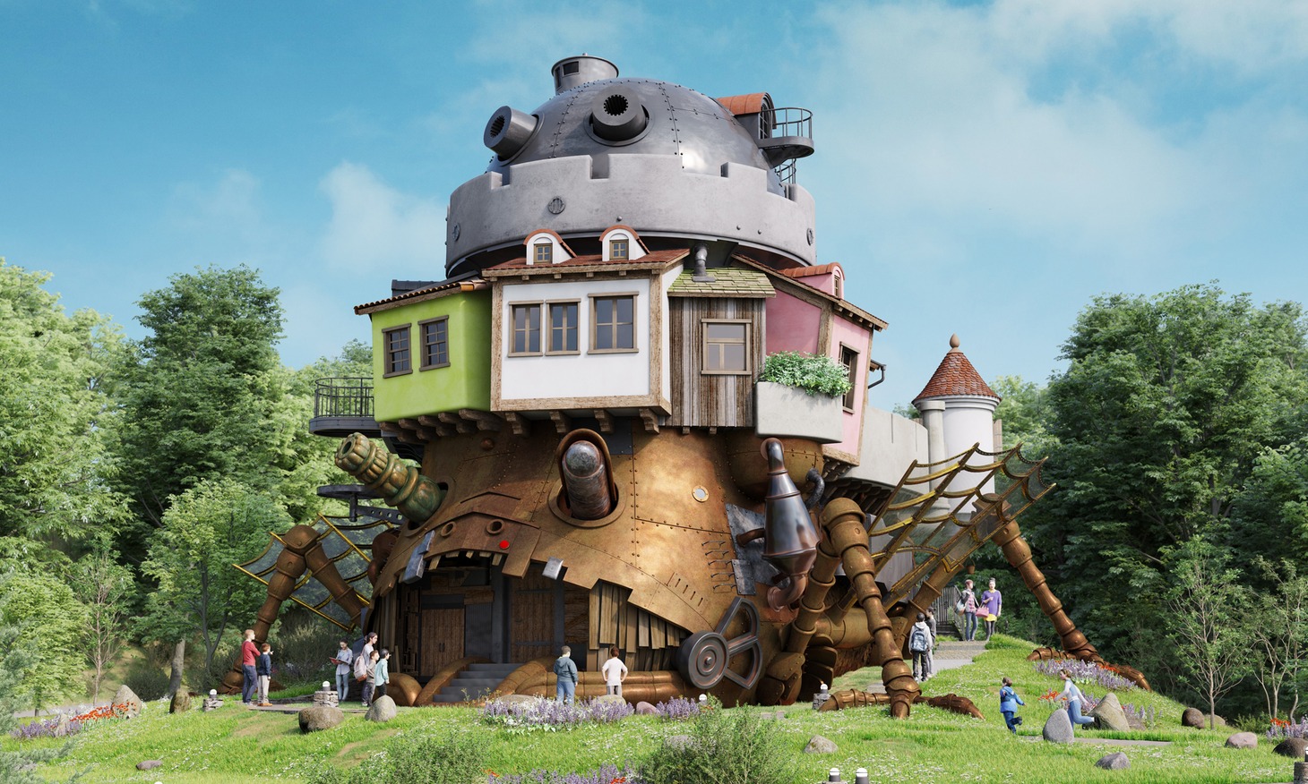 「ハウルの城」のCGパース。