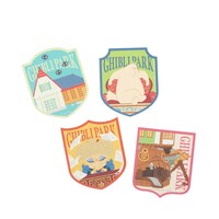 「となりのトトロ」「猫の恩返し」「千と千尋の神隠し」「ハウルの動く城」のダイカットステッカー。