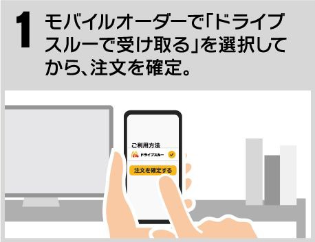 モバイルオーダーの操作方法。