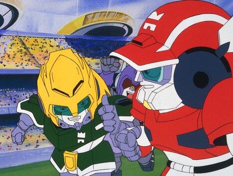 アニメ「疾風！アイアンリーガー」の場面カット。 (c)サンライズ