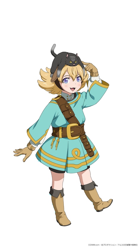 ミャア（CV：芹澤優）
行商として旅をする“ニャ”が口癖のカブリモノ。猫の帽子を被った幼い出立ちながらも、各地を旅してきた経験からか巨獣だけでなくカンナギやナギモリについても詳しい。研究所から逃げ出したクウミと出会い、「約束の指輪」を売り渡した。