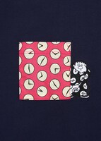 「長袖Tシャツ ひみつ道具『タイムふろしき』ジャイアン」ポケット部分