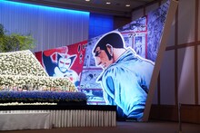 「劇画家 さいとう・たかを お別れの会」の祭壇。