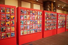 「劇画家 さいとう・たかを お別れの会」の会場内の展示物。