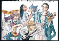 板垣巴留「BEASTARS」×マネスキンのコラボイラスト。(c)板垣巴留（秋田書店）2017
