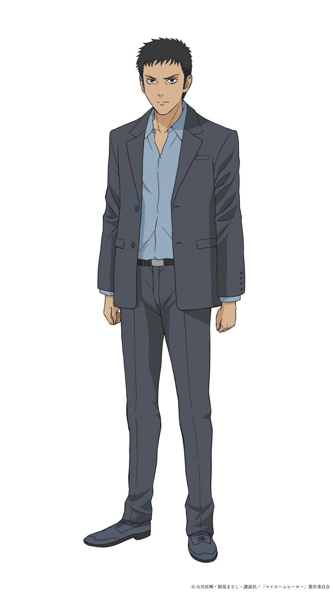 間島恭一（CV：伊東健人）
20歳、半グレ組織のメンバー。ピッキングや盗聴などの犯罪に関する技術を持ち、現場でも冷静に立ち回るため、組織からは信頼を置かれている。麻取延人が行方不明になった際に、零花と関係のあった鳥栖家の動きを疑い、執拗に監視を続ける。(c)山川直輝・朝基まさし・講談社／「マイホームヒーロー」製作委員会