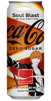 TVアニメ「BLEACH 千年血戦篇」とコラボした「Coca-Cola ZERO SUGAR Soul Blast」。