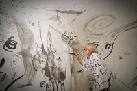 「しりあがり寿×京都藏や『夢の中で夢を見る』」会場の様子。