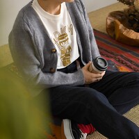 ビッグTシャツA着用イメージ。