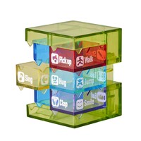 タツナミシュウイチ（プロクラフター）がデザインした「さわれるビジュアルプログラミング」。ビジュアルプログラミングを触って遊べる形に。どんなコードが組めるかはお楽しみ。