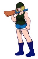 ガディガルズのリーダー・ローリー。幼い頃から戦術、格闘、武器の扱いを徹底的に仕込まれている。フミとシルヴィアにとっては頼れるお姉さんでもある。