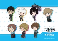 「ワールドトリガー in JOYPOLIS」のミニキャライラスト。