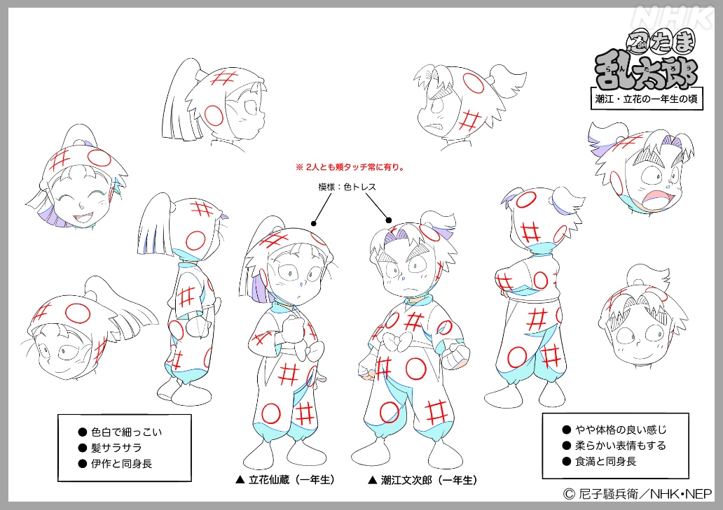 尼子騒兵衛監修により新山恵美子が描き起こした新たな設定画