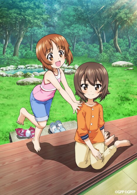 「西住みほ＆西住まほ 10 years Memory」の発売に先がけて公開された、10年前のみほとまほをイメージした描き下ろしイラスト。