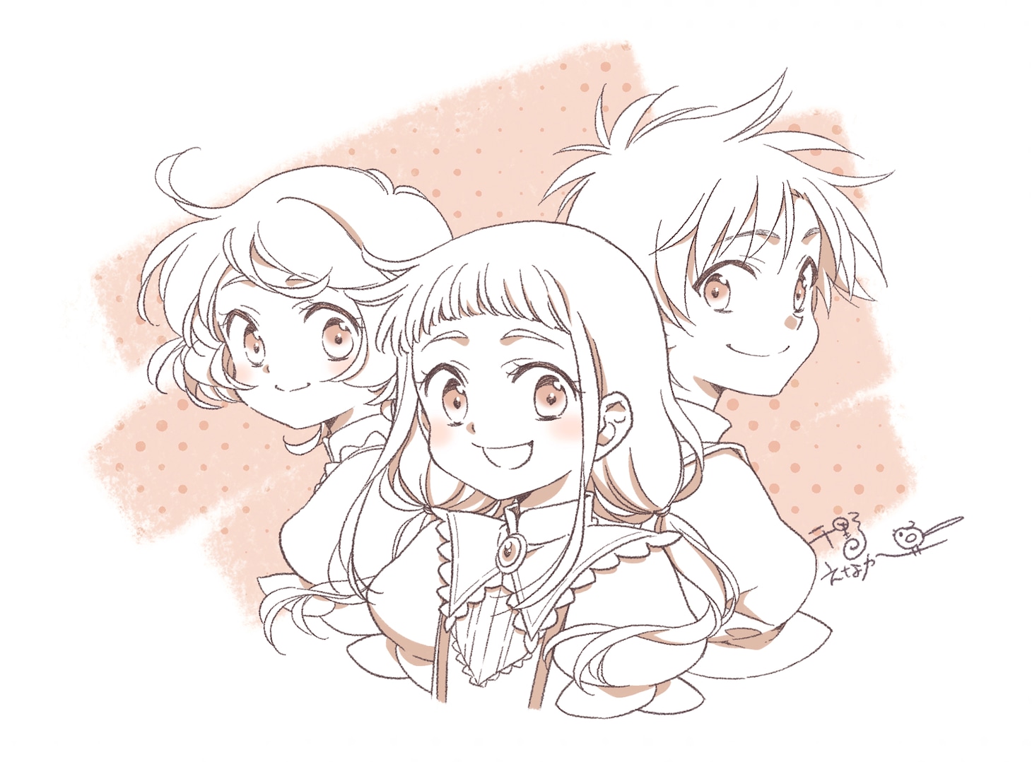千野えながによるイラスト。(c)成田サトコ・千野えなが・ポプラ社／アニメ「らくだい魔女」製作委員会