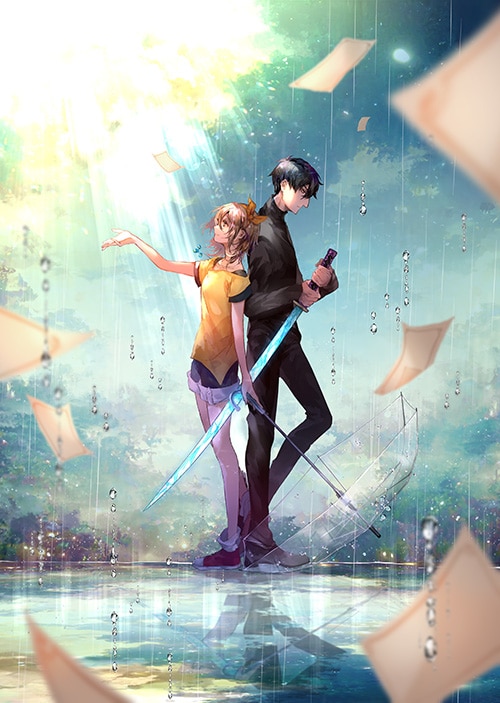 朗読劇「霧雨が降る森」キービジュアル (c)真田まこと / vaka, Inc.  (c)READPIA／朗読劇『霧雨が降る森』