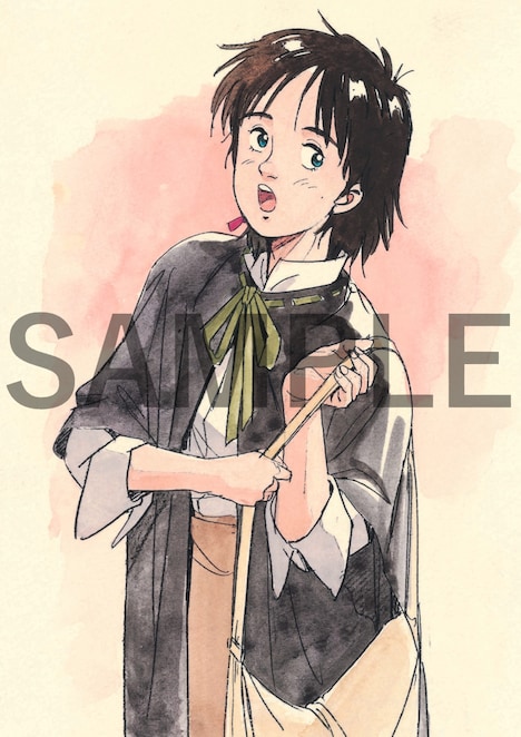 1週目に配布される入場者プレゼントのうちの1枚となる、貞本義行が手がけたイメージボード。