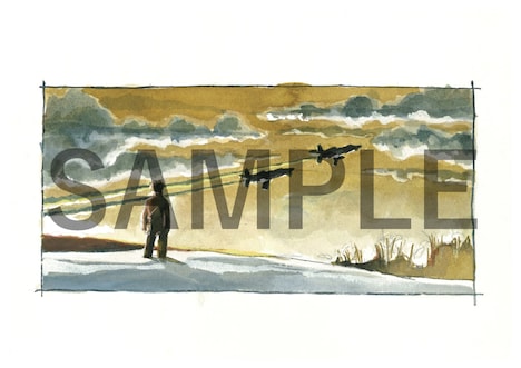 1週目に配布される入場者プレゼントのうちの1枚となる、貞本義行が手がけたイメージボード。