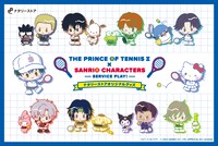 TVアニメ「テニスの王子様」とサンリオキャラクターズとのコラボグッズバナー。(c)ＫＴ／Ｓ・Ｎ・ＳＴＰ　(c)2022 SANEIO CO.,LTD. APPROVAL NO. L634436