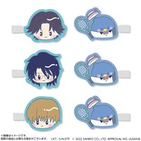 「新テニスの王子様×サンリオキャラクターズ-SERVICE PLAY！- ヘアクリップ 氷帝学園中等部」 (c)ＫＴ／Ｓ・Ｎ・ＳＴＰ　(c)2022 SANEIO CO.,LTD. APPROVAL NO. L634436